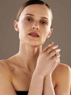 Pierścionek z żółtego złota z diamentem - VS2/G - 0,50 ct - próba 585