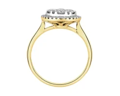 Pierścionek z żółtego złota z brylantami - 1,18 ct - próba 585