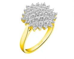 Pierścionek z żółtego złota z brylantami - 1,00 ct - próba 585