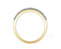 Pierścionek z żółtego złota z diamentami - 0,50 ct - próba 585