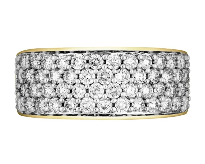 Pierścionek z żółtego złota z diamentem i peridotami - próba 375