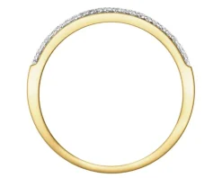 Pierścionek z żółtego złota z brylantami - 0,39 ct - próba 585