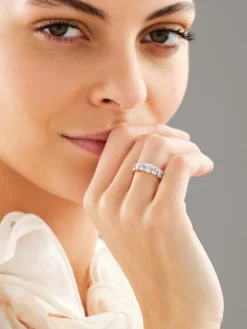 Pierścionek z żółtego złota z diamentami - 0,25 ct - próba 585