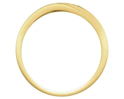 Pierścionek z żółtego złota z diamentami - 0,08 ct - próba 585