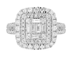 Pierścionek z żółtego złota z diamentami - 1,00 ct - próba 585