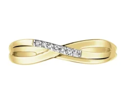 Pierścionek z żółtego złota z brylantami laboratoryjnymi - 1,00 ct - próba 750