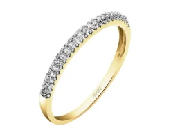 Pierścionek z żółtego złota z brylantami, kamieniami szlachetnymi i ozdobnymi - próba 585