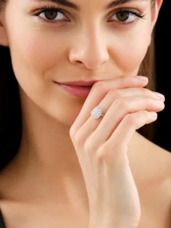 Pierścionek z żółtego złota z brylantami - 0,67 ct - próba 585