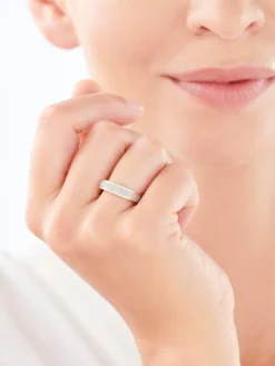 Pierścionek z żółtego złota z diamentami - Eternity - 0,32 ct - próba 585