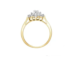 Pierścionek z żółtego złota z brylantami - 0,50 ct - próba 585