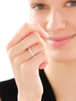 Pierścionek z żółtego złota z brylantami - 0,49 ct - próba 585