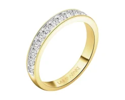 Pierścionek z żółtego złota z brylantami laboratoryjnymi - 0,50 ct - próba 585