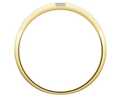 Pierścionek z żółtego złota z diamentem - 0,05 ct - próba 585