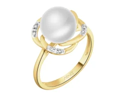 Pierścionek z żółtego złota z brylantami - 1,00 ct - próba 585