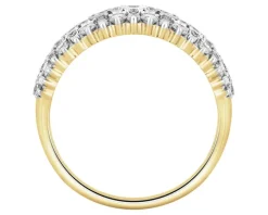 Pierścionek z żółtego złota z diamentami - 1,15 ct - próba 585