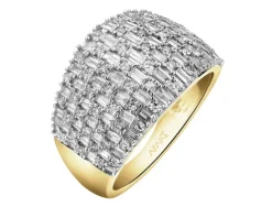 Pierścionek z żółtego złota z diamentami - 1,00 ct - próba 585