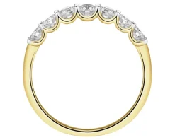 Pierścionek z żółtego złota z brylantami laboratoryjnymi - 0,77 ct - próba 585