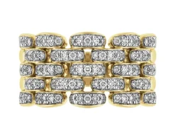 Pierścionek z żółtego złota z brylantami - 0,68 ct - próba 585