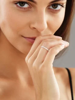 Pierścionek z żółtego złota z brylantami - Eternity - 1,00 ct - próba 585