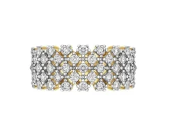 Pierścionek z żółtego złota z brylantami - 1,00 ct - próba 585