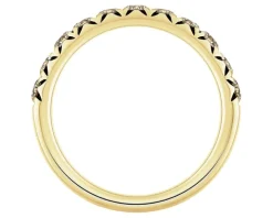 Pierścionek z żółtego złota z brylantami Champagne - 0,77 ct - próba 585