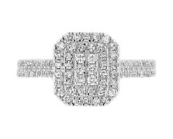 Pierścionek z żółtego złota z diamentami - 0,50 ct - próba 585