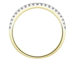 Pierścionek z żółtego złota z brylantami laboratoryjnymi - 0,20 ct - próba 585