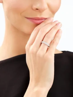 Pierścionek z żółtego złota z brylantami laboratoryjnymi - 0,65 ct - próba 585