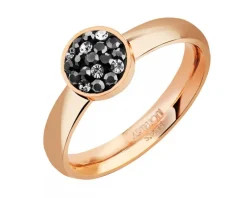 Pierścionek ze stali szlachetnej z kryształami