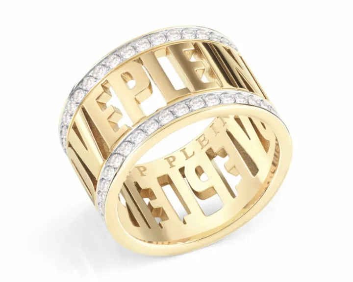 Pierścionek ze stali szlachetnej z cyrkoniami - Philipp Plein