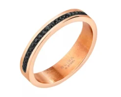 Pierścionek ze stali szlachetnej z kryształami