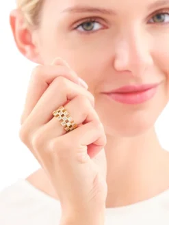 Pierścionek ze stali szlachetnej z cyrkoniami