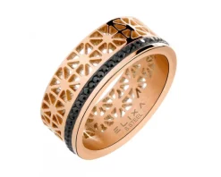 Pierścionek ze stali szlachetnej z kryształami