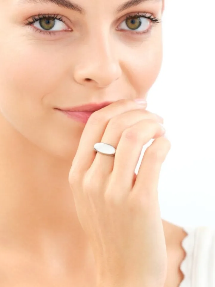 Pierścionek ze stali szlachetnej - sygnet