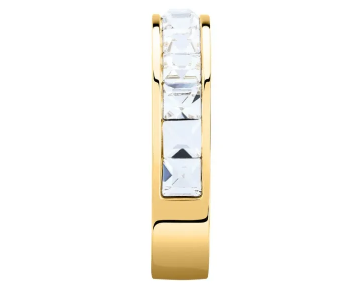 Pierścionek ze stali szlachetnej z cyrkoniami - Karl Lagerfeld