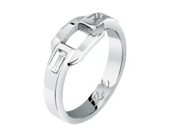 Pierścionek ze stali szlachetnej z cyrkoniami - Karl Lagerfeld