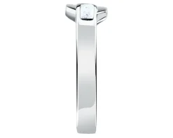 Pierścionek ze stali szlachetnej z cyrkoniami - Karl Lagerfeld