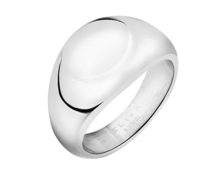 Pierścionek ze stali szlachetnej - sygnet