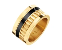 Pierścionek ze stali szlachetnej z emalią