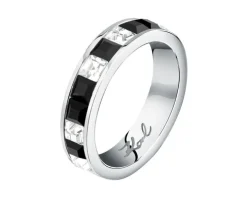 Pierścionek ze stali szlachetnej z cyrkoniami - Karl Lagerfeld
