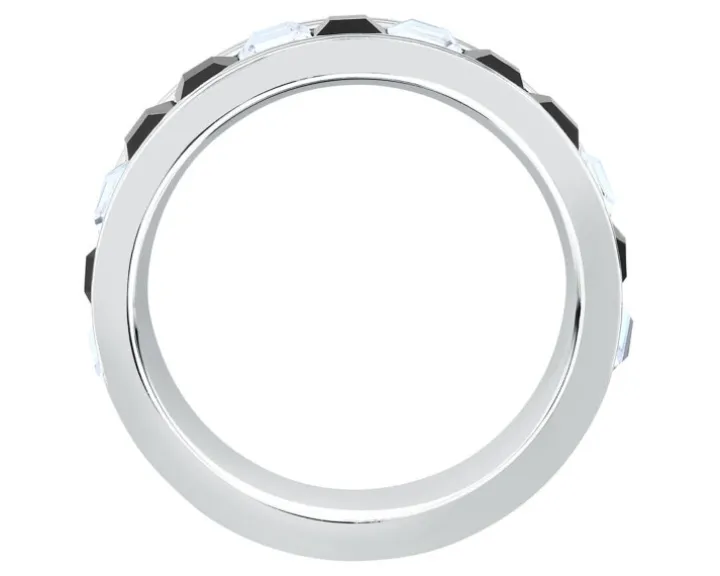 Pierścionek ze stali szlachetnej z cyrkoniami - Karl Lagerfeld