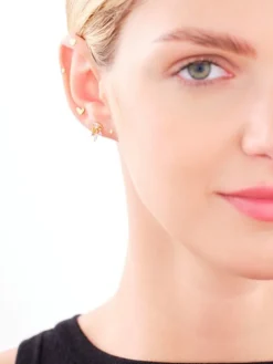 Pojedynczy srebrny kolczyk - serce