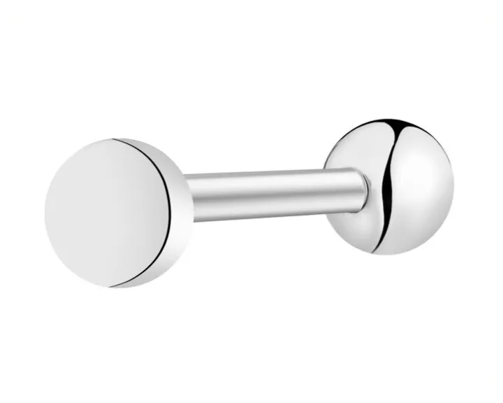 Pojedynczy srebrny kolczyk do piercingu - koło