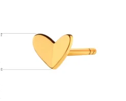 Pojedynczy srebrny kolczyk - serce