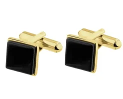 Spinki srebrne do mankietów z onyksem