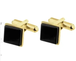 Spinki srebrne do mankietów z onyksem