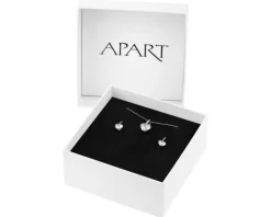 Srebrne kolczyki i zawieszka z cyrkoniami - komplet - serca