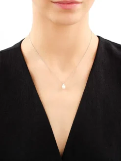 Srebrne kolczyki i zawieszka z perłami - komplet