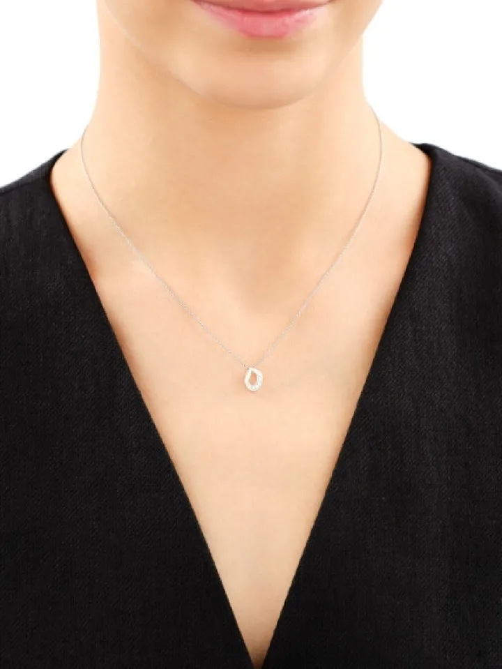 Srebrne kolczyki i zawieszka z cyrkoniami - komplet