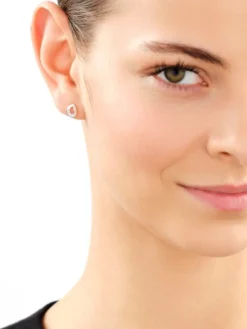 Srebrne kolczyki i zawieszka z cyrkoniami - komplet